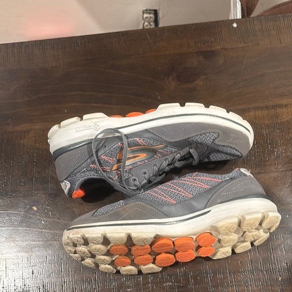 Skechers Men's Athletic Shoes in Gray and Orange - Picture 3 of 3